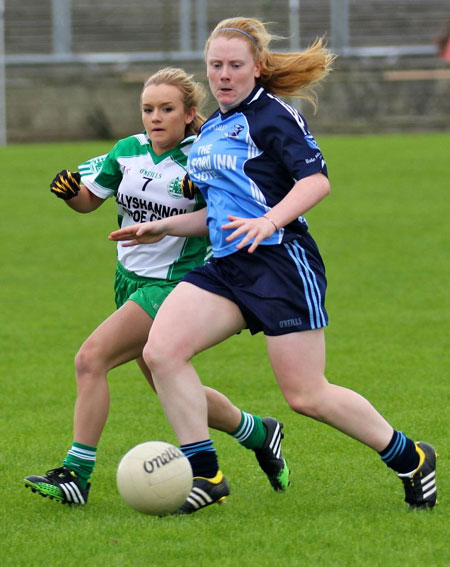 Action from the intermediate ladies final between Aodh Ruadh and Milford.