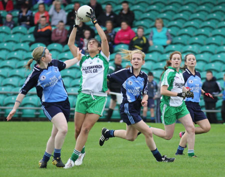 Action from the intermediate ladies final between Aodh Ruadh and Milford.