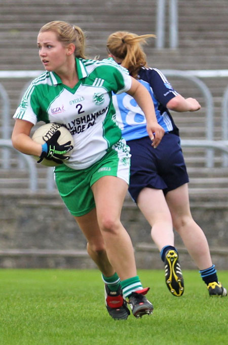 Action from the intermediate ladies final between Aodh Ruadh and Milford.