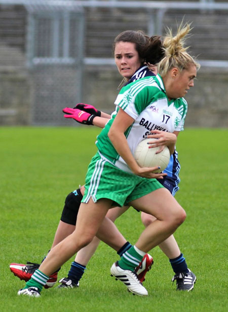 Action from the intermediate ladies final between Aodh Ruadh and Milford.