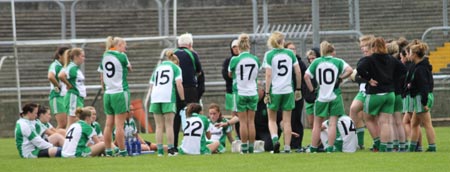 Action from the intermediate ladies final between Aodh Ruadh and Milford.