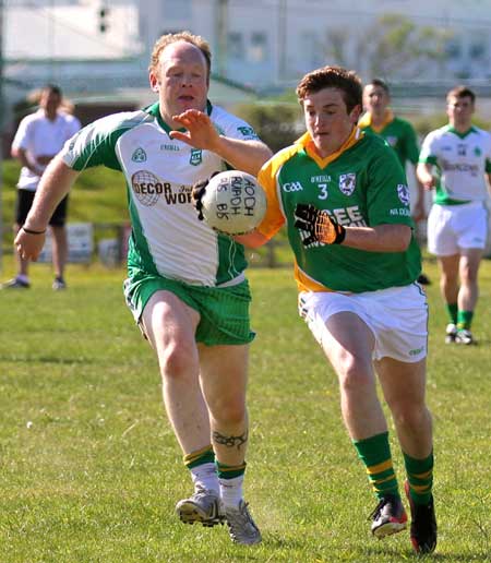 Action from the reserve division 3 senior game against Naomh Brd.