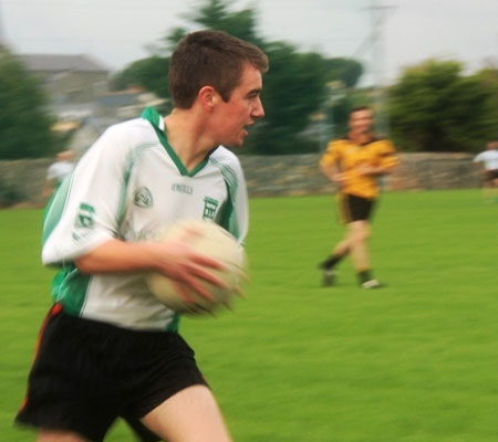 Action from the Aodh Ruadh v Bundoran challenge game in Pairc Aoidh Ruaidh.