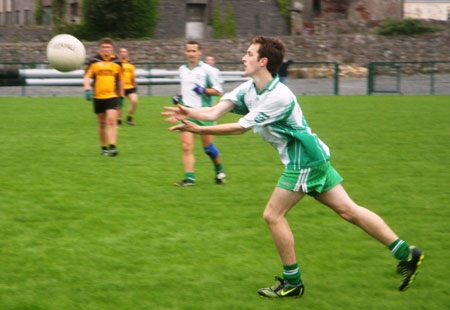 Action from the Aodh Ruadh v Bundoran challenge game in Pairc Aoidh Ruaidh.