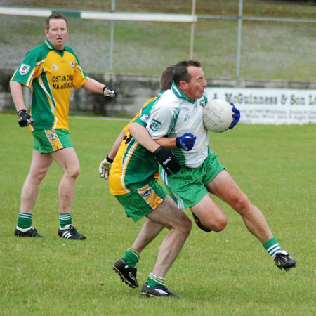 Action from Aodh Ruadh v Downings game.