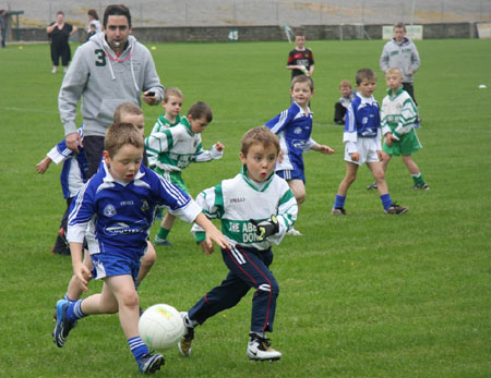 Action from the Aodh Ruadh v Dromore under 8 blitz.