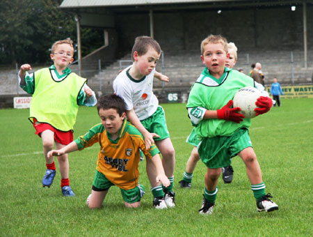 Action from the Aodh Ruadh v Dromore under 8 blitz.