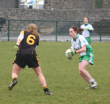 Aodh Ruadh ladies in action against Malin.