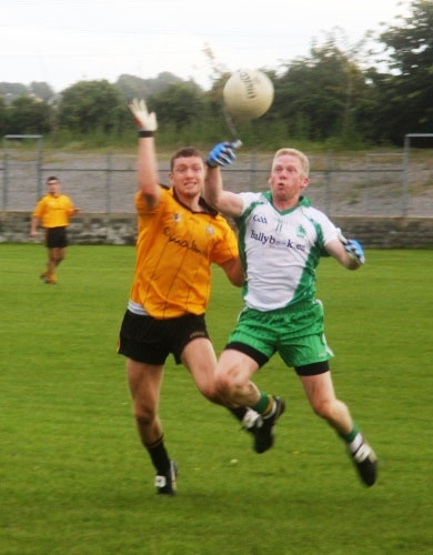 Action from the Aodh Ruadh v Malin game in Father Tierney Park.