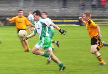 Action from the Aodh Ruadh v Malin game in Father Tierney Park.