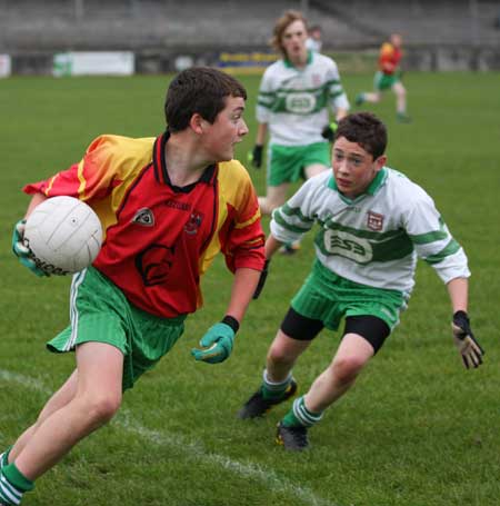 Action from the Bakery Cup final.