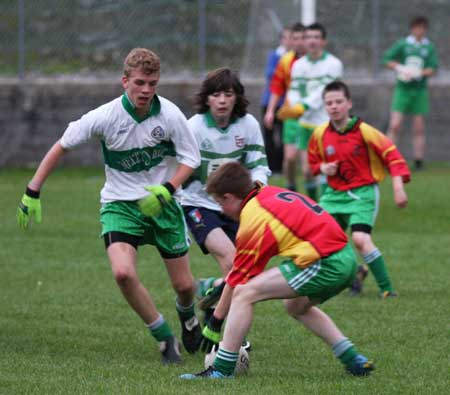 Action from the Bakery Cup final.