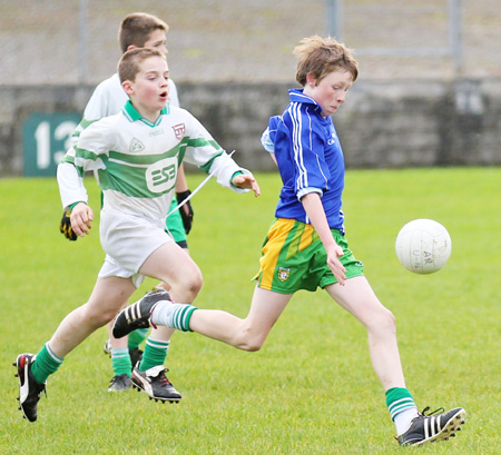 Action from the Bakery Cup final.