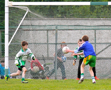 Action from the Bakery Cup final.