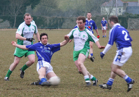 Action from the Aodh Ruadh v Galbally challenge match.