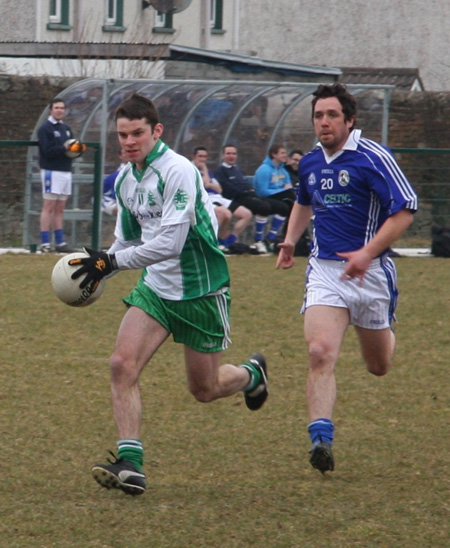 Action from the Aodh Ruadh v Galbally challenge match.