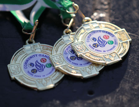 Action from the 2012 community games in Father Tierney Park.