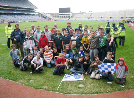 The Aodh Ruadh group on the hallowed turf.