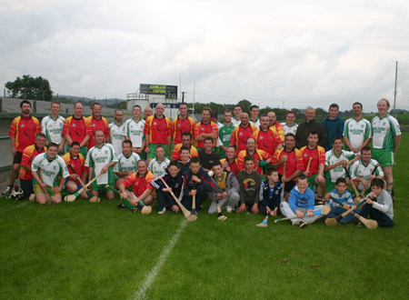 Old Timers and Young Guns who took part in the Dennis Doherty farewell game.