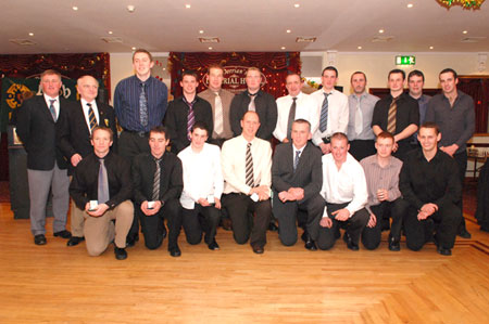 The Aodh Ruadh third team which won back-to-back Division 4 titles were presented with their medals on the night.