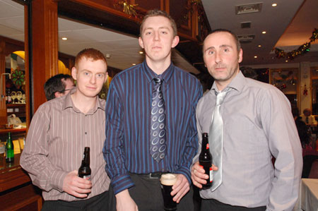 John Roper, Joe Mullaney and Dermot Slevin enjoying the Dinner Dance.