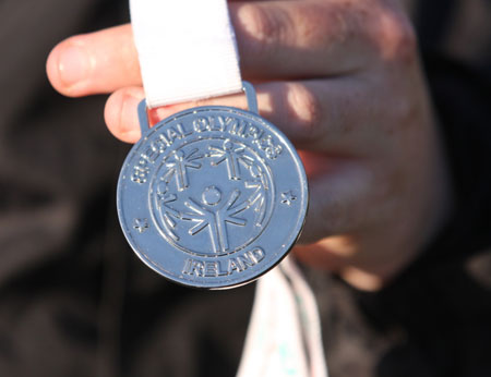 Anthony Donagher with his medal.