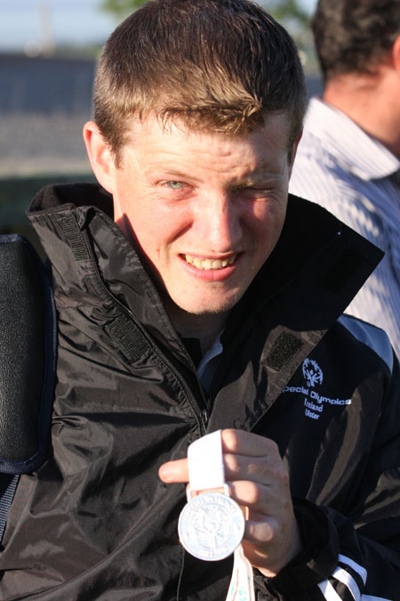 Anthony Donagher with his medal.