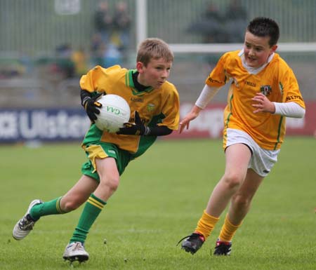 Action from the minigames at half time between Donegal and Antrim.