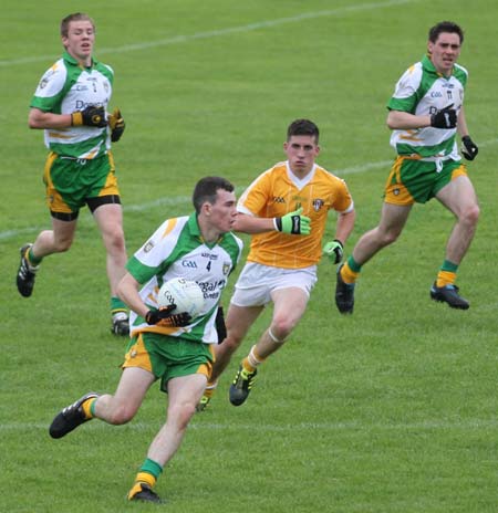 Action from the minor Ulster championship game between Donegal and Antrim.