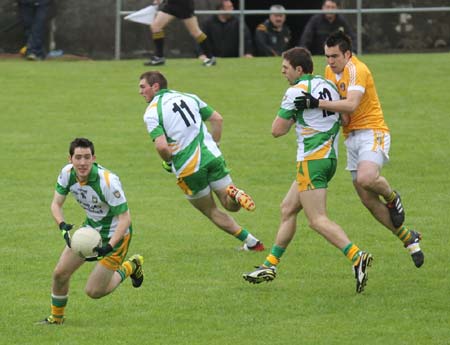 Action from the senior Ulster championship preliminary round game between Donegal and Antrim.