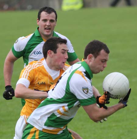 Action from the senior Ulster championship preliminary round game between Donegal and Antrim.