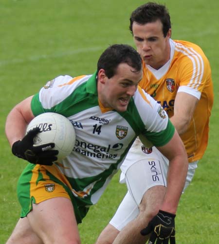 Action from the senior Ulster championship preliminary round game between Donegal and Antrim.