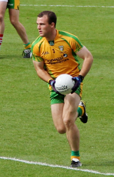 Action from the All-Ireland Senior Football Championship semi-final between Donegal and Cork.