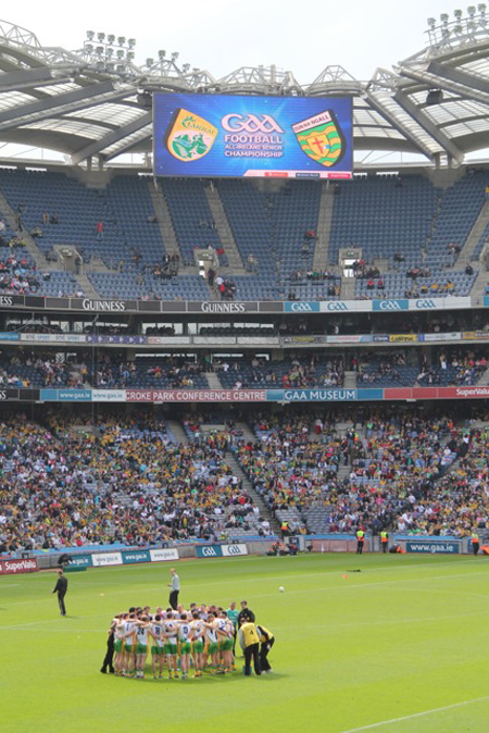 Action from the All-Ireland Senior Football Championship quarter-final between Donegal and Kerry.