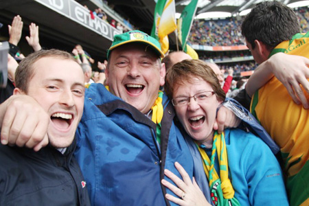 Action from the All-Ireland Senior Football Championship quarter-final between Donegal and Kerry.