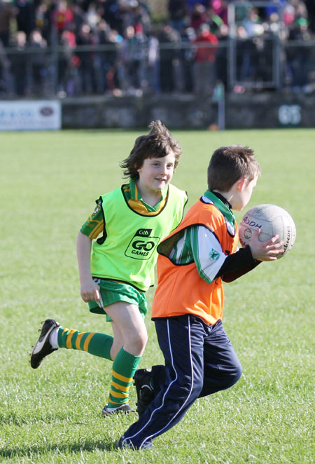 Action from the minigames at half time between Donegal and Mayo.