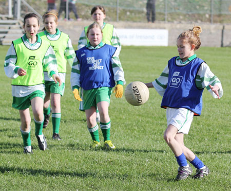 Action from the minigames at half time between Donegal and Mayo.