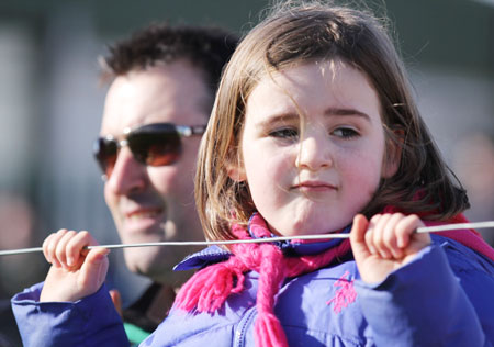 Action from the minigames at half time between Donegal and Mayo.
