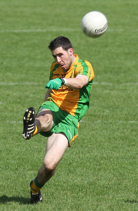 Action from the Ulster Senior Football Championship semi-final between Donegal and Tyrone.