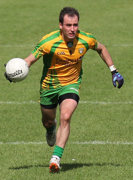 Action from the Ulster Senior Football Championship semi-final between Donegal and Tyrone.