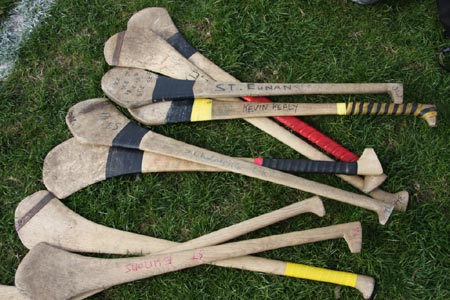 Action from the 2010 county Féile hurling finals.