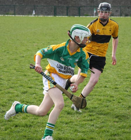 Action from the 2010 county Féile hurling finals.