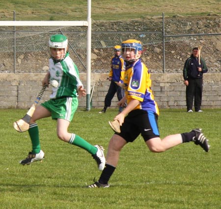 Action from the 2010 county Féile hurling finals.