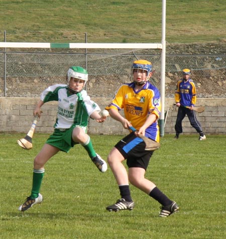 Action from the 2010 county Féile hurling finals.