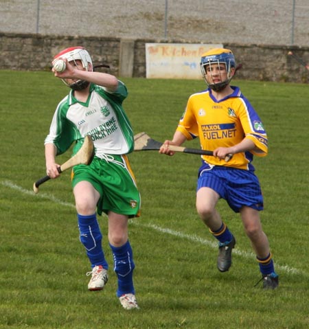 Action from the 2010 county Féile hurling finals.