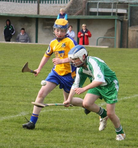 Action from the 2010 county Féile hurling finals.