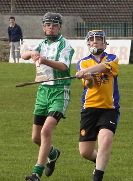 Action from the 2010 county Féile hurling finals.