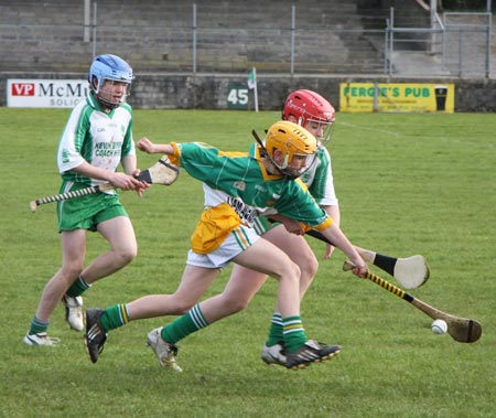 Action from the 2010 county Féile hurling finals.