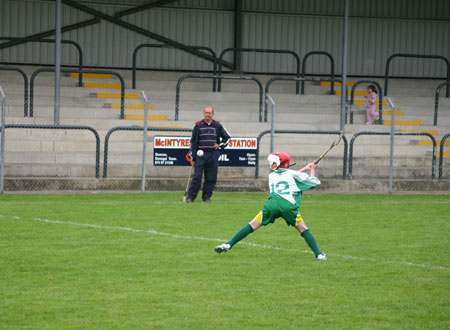 Jamie Brennan takes a free for Aodh Ruadh.