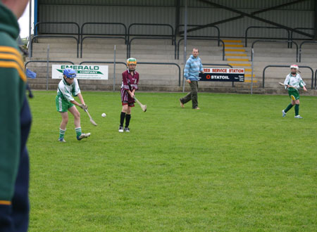 Tommy Gillespie clears the ball for Aodh Ruadh.